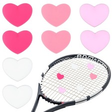 Tennis Dampener, Heart Silicone Tennis Racket Dampeners 8 Pcs 4 Colors-Set 1