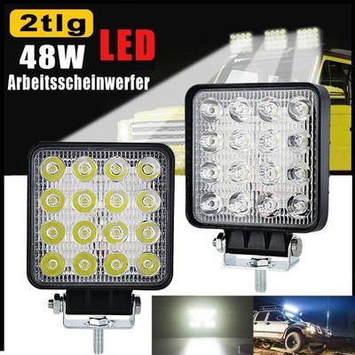 LED Arbeitsscheinwerfer 2 Stück 48W Rücklicht Scheinwerfer Anhänger SUV 12V 24V