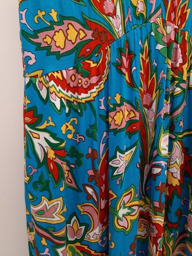 BODEN Ladies UK Size 14R Blue Multi-Coloured Paisley Print Maxi Dress New w Tags - Picture 5 of 11