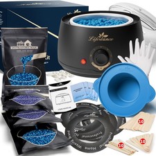 Lifestance Complete Home Waxing Kit, L1 Hard Wax Warmer for Hair Removal, Bra...