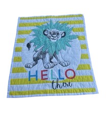 Disney Lion King Simba Hello There Baby Crib Quilt Blanket Nursery 35x41