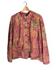 Coldwater Creek Women's Paisley Button-Up Jacket Spring XL