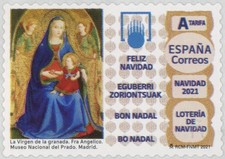 Espagne 2021 Edifil 5533 Timbre ** Loterie de Noël de Noël Michel 5583