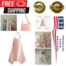 Nursing Cover Blush 100 Breathable Organic Cotton Breastfeeding Privacy