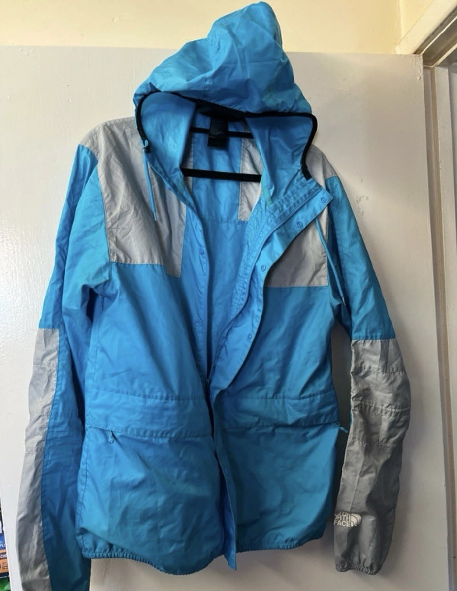 The North Face Seasonal Mountain Jacket Blue/Grey sz 8, light and