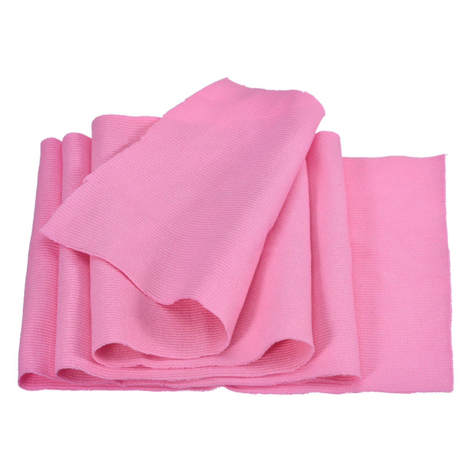 15cmx1m Elastic Cuff Ribbed Trim Cotton Fabric Knitted Ribbed Stretch Band Pink
