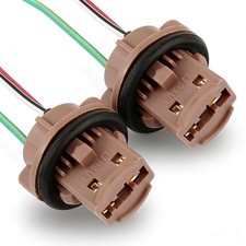 2PCS Car 7443 Brake Light Bulb Holder, Bulbs Wiring Harness Sockets, Turn Sig...