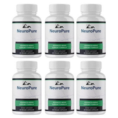 Neuro Pure Nerve Support Supplement, Brain Cognitive Support - 6 Bottles