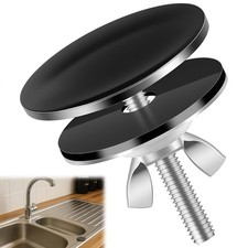 2 Inch Kitchen Sink Hole Cover Black Zinc Alloy Faucet Tap Hole Plug Stopper