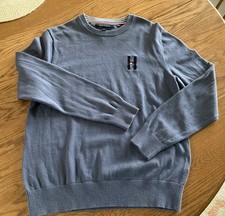 Tommy Hilfiger Crew Neck Jumper Sweater Blue Size Small EUC