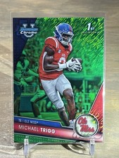 2023 Bowman University Chrome 1st Michael Trigg Green Shimmer Refractor #54/99