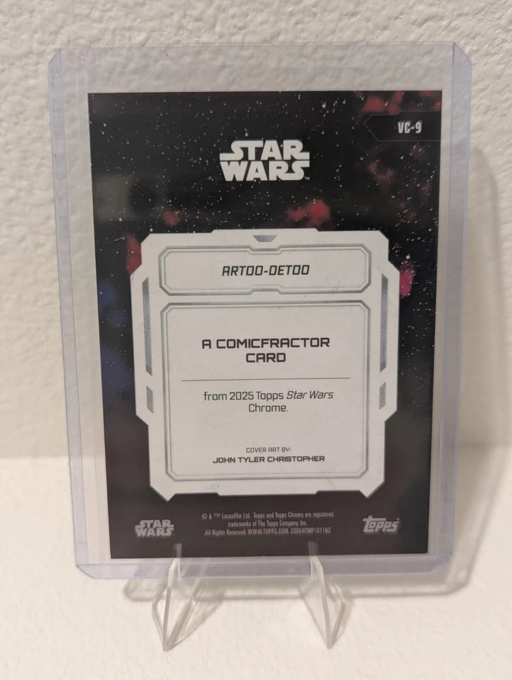 Topps Chrome Star Wars 2025 Comicfractor R2-D2 Case Hit SP Artoo-detoo Figure - Image 2 of 2