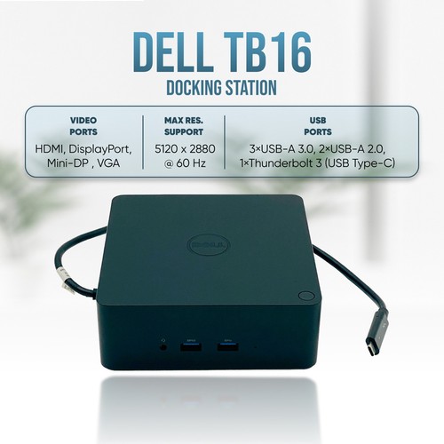 Dell Usb-C Thunderbolt Dock Station für Latitude 5289 5290/2-in-1 Kein Netzteil