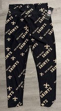 NFL Team Apparel New Orleans Saints Lightweight Pajama Pants Ladies Medium--NWT
