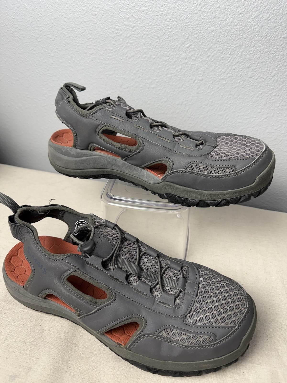 SAOLA SIMMS RipRap Uomo 12 Grigio Scarpe da Pesca a Mosca Waders Suole in Feltro Sandali