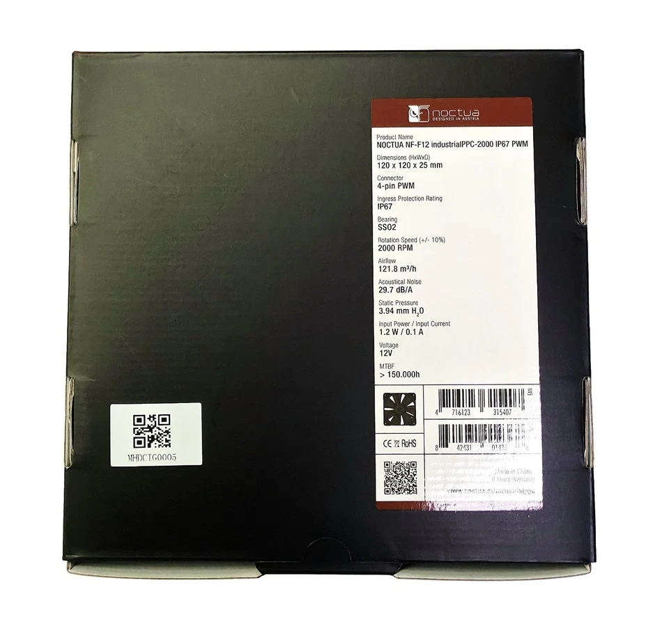 5x Ventilador de refrigeración de alta resistencia Noctua NF-F12 industrialPPC-2000 IP67 PWM Foto 2 de 3