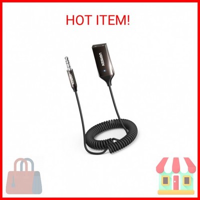 UGREEN Aux to Bluetooth 6.0 Adapter 3.5mm Bluetooth Receiver for Car USB 2.0 to 