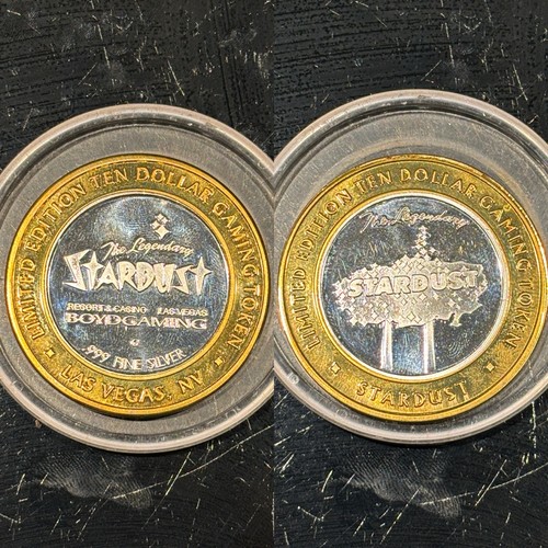 SELTENE Silber Casino Strike Stardust Las Vegas Medaille - 0,6 Feinunzen Silber .999