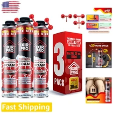 Polyurethane Spray Foam Insulation Kit - Mega Size, Quick Curing Sealant