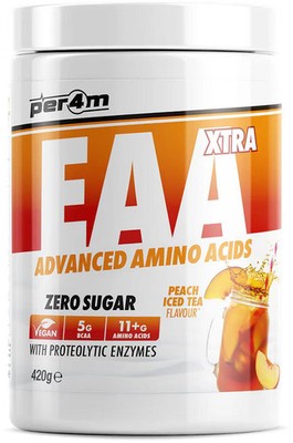 Per4m EAA Xtra, 420 g Dose, Peach Iced Tea
