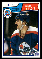 1983-84 O-Pee-Chee Lucien DeBlois #383 Winnipeg Jets NHL Hockey Base Set