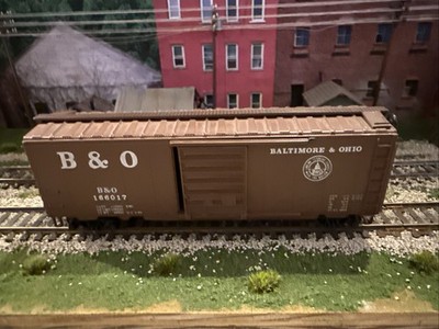 Con Cor HO Scale Baltimore & Ohio B&O PS1 40' Box Car Metal Wheels KDs #166017