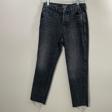 a.n.a Pants Women’s Size 8 High-rise Straight Distressed Black