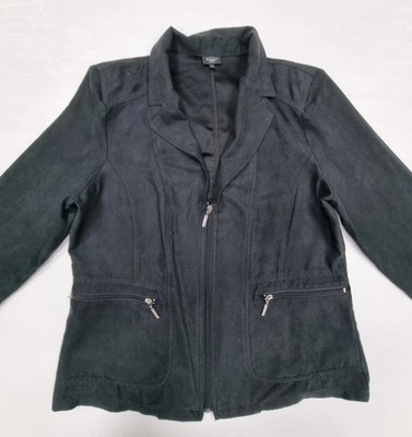 Bexleys Damen Jacke Gr. 44 Schwarz Übergangsjacke Reißverschluss Polyester