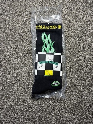 Chrome Hearts Men s Socks Black Yellow Size Large 4 Pack