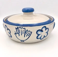 Very Rare Louisville Stoneware 3Qt, 9-1/2" Coo Coo Bird Covered Casserole Dish