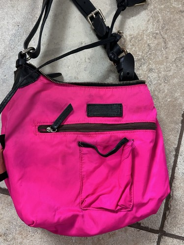 Vintage DOONEY & BOURKE Black Shoulder Bag Pink Lining Old Money Y2K Purse - Picture 5 of 18