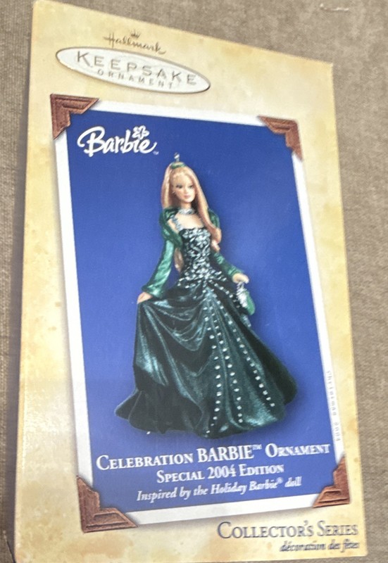 Hallmark Keepsake Barbie Celebration Ornament 2004 Handcrafted Dated QXG3604