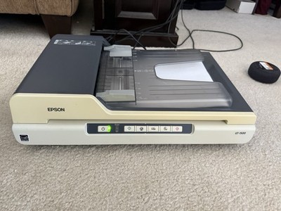 Epson GT-1500 Flatbed Scanner Auto Doc Feeder (ADF), AC Adapter USB Cable Tested