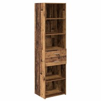 Highboard Altholz-Optik Holzwerkstoff Vintage Wohnzimmer 50X42,5X185 Cm