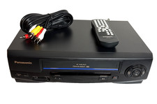 Panasonic Omnivision PV-V4021 Blue Line 4 Head VHS VCR Player w/Remote Tested