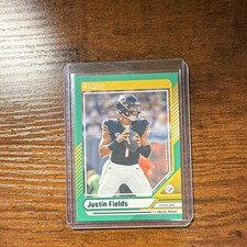 Panini 2024 Donruss Justin Fields #235 Press Proof Green Bears Steelers