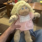 Cabbage Patch Doll With Blonde Hair And Blue Eyes And Clothing