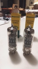 NOS NIB 1962 Amperex 7119 E182CC PQ Matching Pair Preamp Tubes Holland