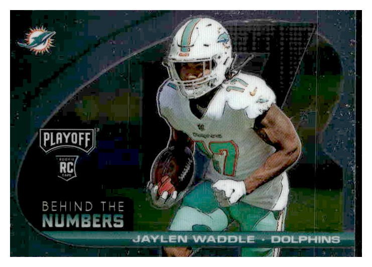 2021 Panini Playoff #BTN-JWA Jaylen Waddle Behind the Numbers
