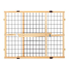 26.5"-42" Wide Pressure Mounted Wire Mesh Dog Gate Adjustable No Tools Required