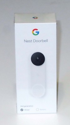 Google Nest Wired Video Doorbell 2nd Generation Ash / White (G28DR)   Brand NEW