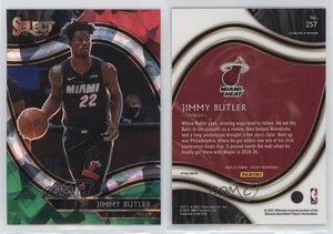 2020 Panini Select Courtside Red White Green Cracked Ice Prizm Jimmy Butler #257