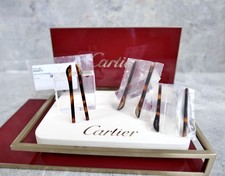 NEW 1Pair Authentic Cartier Temple Arm Tips Brown 70mm Plastic Template Arm Tips