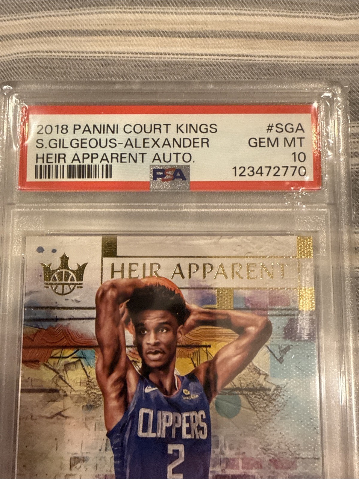 SHAI GILGEOUS-ALEXANDER Rookie Autograph PSA 10 2018 COURT KINGS  RC #/199 MVP view 4
