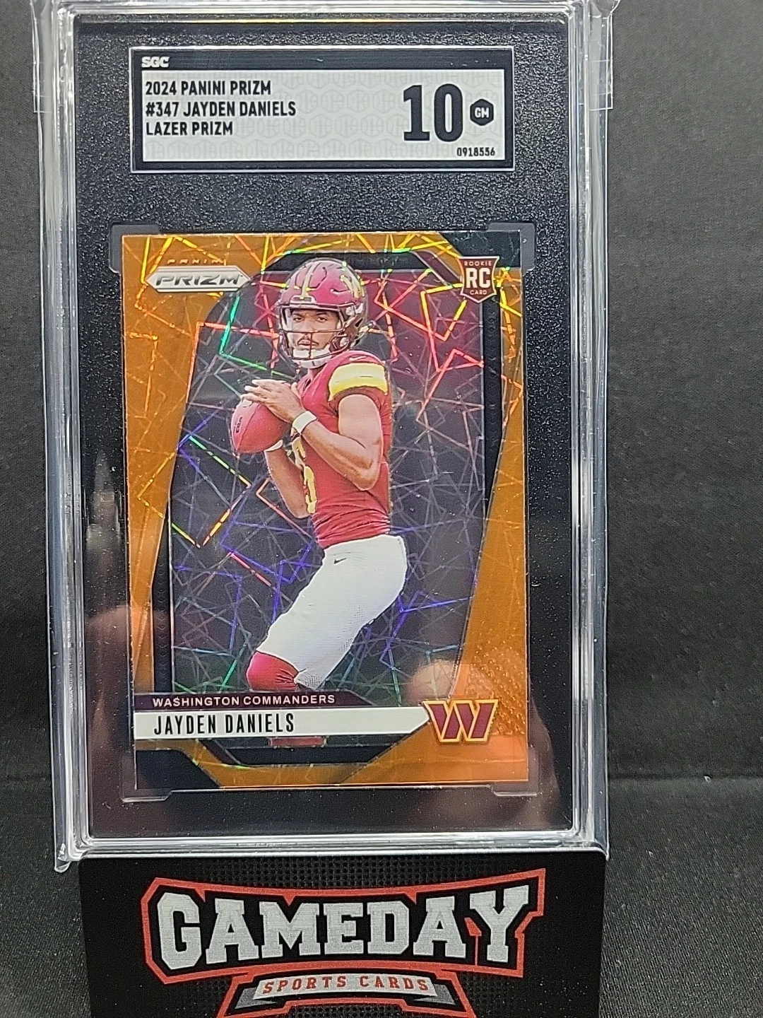 Deal for 2024 Panini Prizm #347 Jayden Daniels Rookie Orange Lazer Prizm SGC 10 GEM MINT