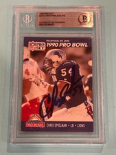 CHRIS SPIELMAN Signed 1990 PRO SET Card #419 Beckett (BAS)