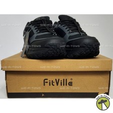 FitVille Men's Wide Toe Box Hiking Shoes with Quick Lace Size 9 Wide