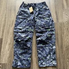 Nike ACG Smith Summit Camo Leafcutter Blue Cargo Pants Shorts Men's Sz M HQ0199