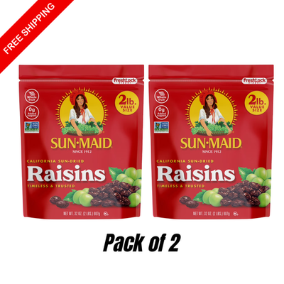 #ad #ad Sun Maid California Sun Dried Raisins 2 Pack 32 Oz Resealable Bag Dried F $8.88