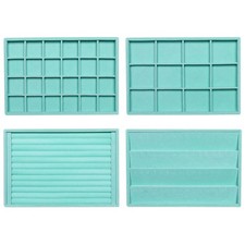 Frebeauty Stackable Velvet Jewelry Organizer Trays for Drawers Inserts Jewelr...